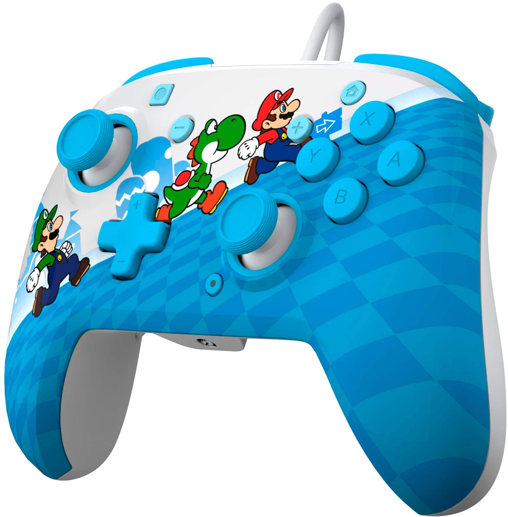 Left. PDP - REMATCH Enhanced Wired Controller for Nintendo Switch, Nintendo Switch Lite, & Nintendo Switch - OLED Model - Mario Escape.