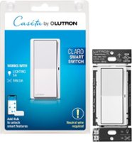 Lutron - Claro Smart Switch for Caséta, On/Off Control of Lights/Fans, 5-Amp/Neutral Wire Required - White - Front_Zoom