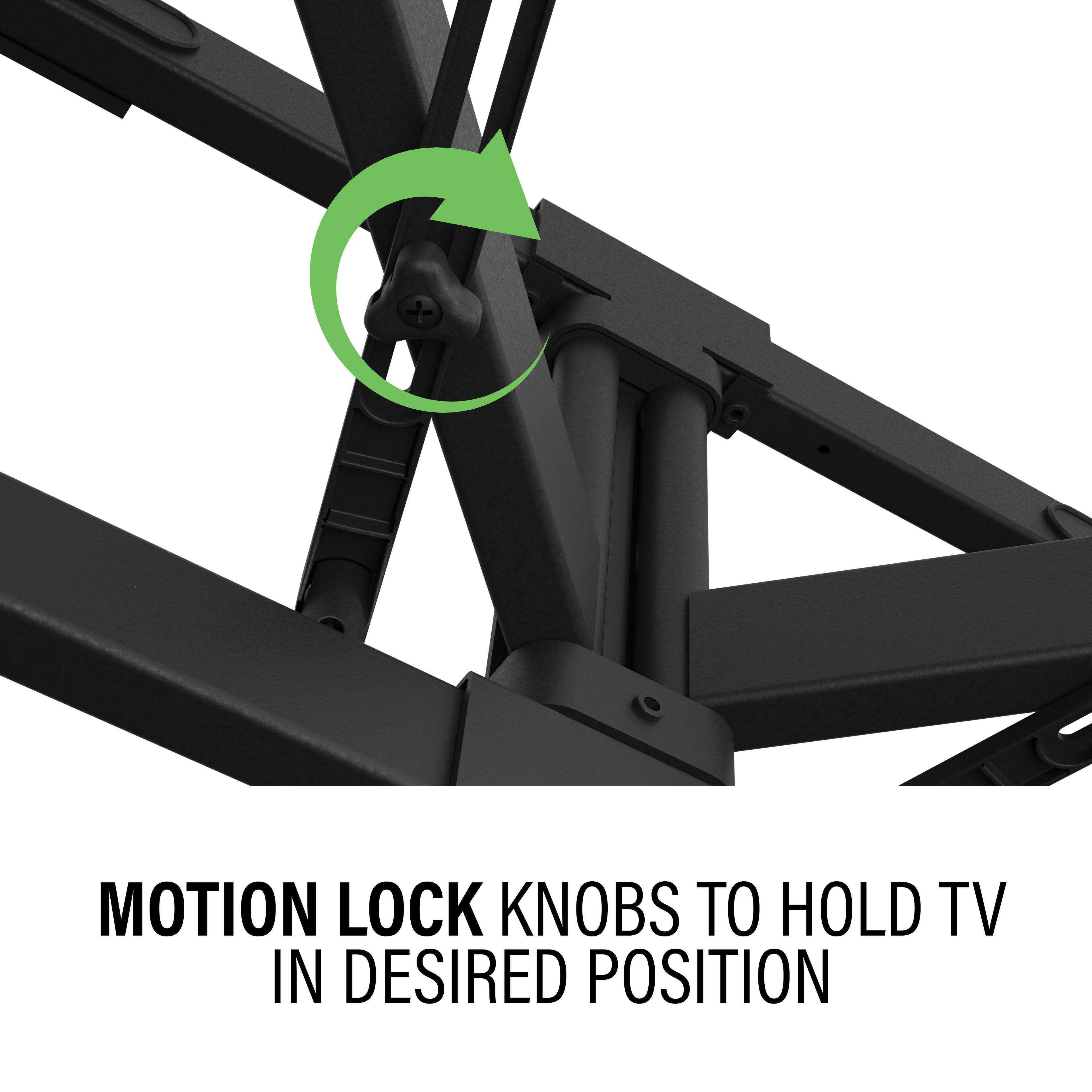Motion Lock Knobs to Hold TV in Desired Position