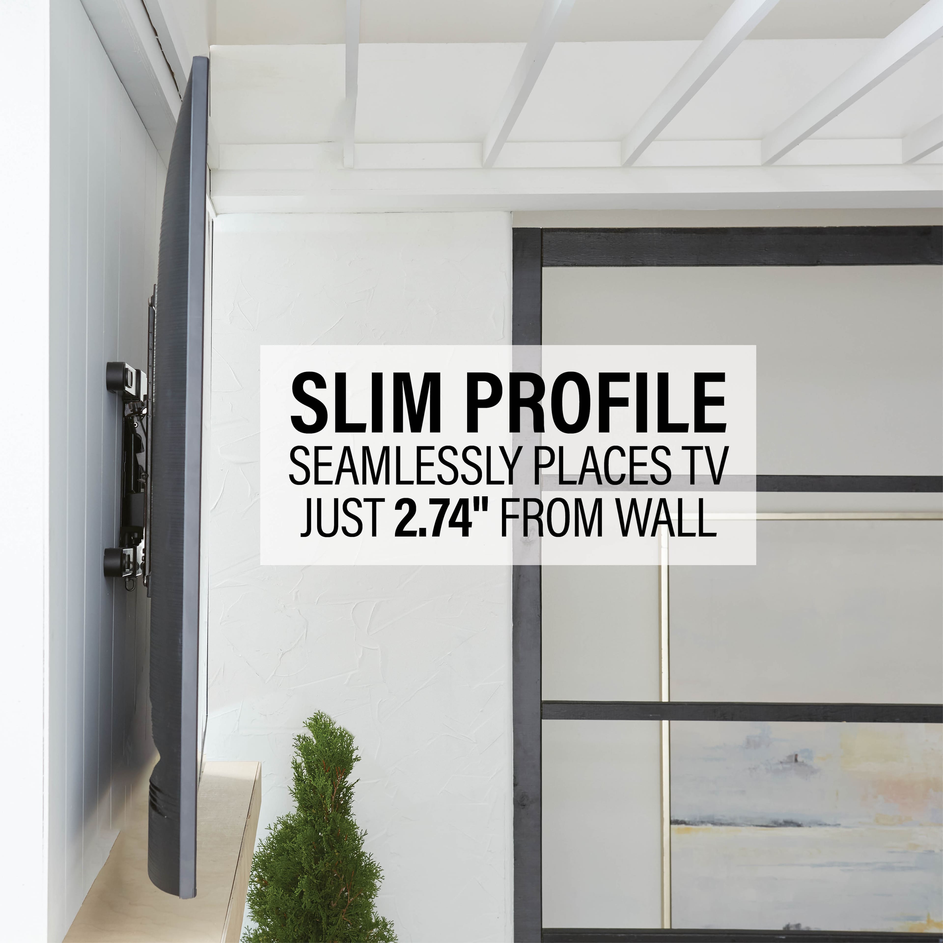 Slim Profile Seamlessly Places TV Just 2.74" From Wall