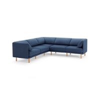 Burrow - Contemporary Range 5-Seat Sectional - Navy Blue - Front_Zoom