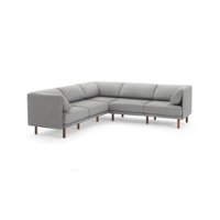Burrow - Contemporary Range 5-Seat Sectional - Stone Gray - Front_Zoom
