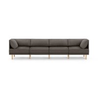 Burrow - Contemporary Range 4-Seat Sofa - Heather Charcoal - Front_Zoom