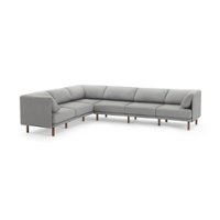 Burrow - Contemporary Range 6-Seat Sectional - Stone Gray - Front_Zoom
