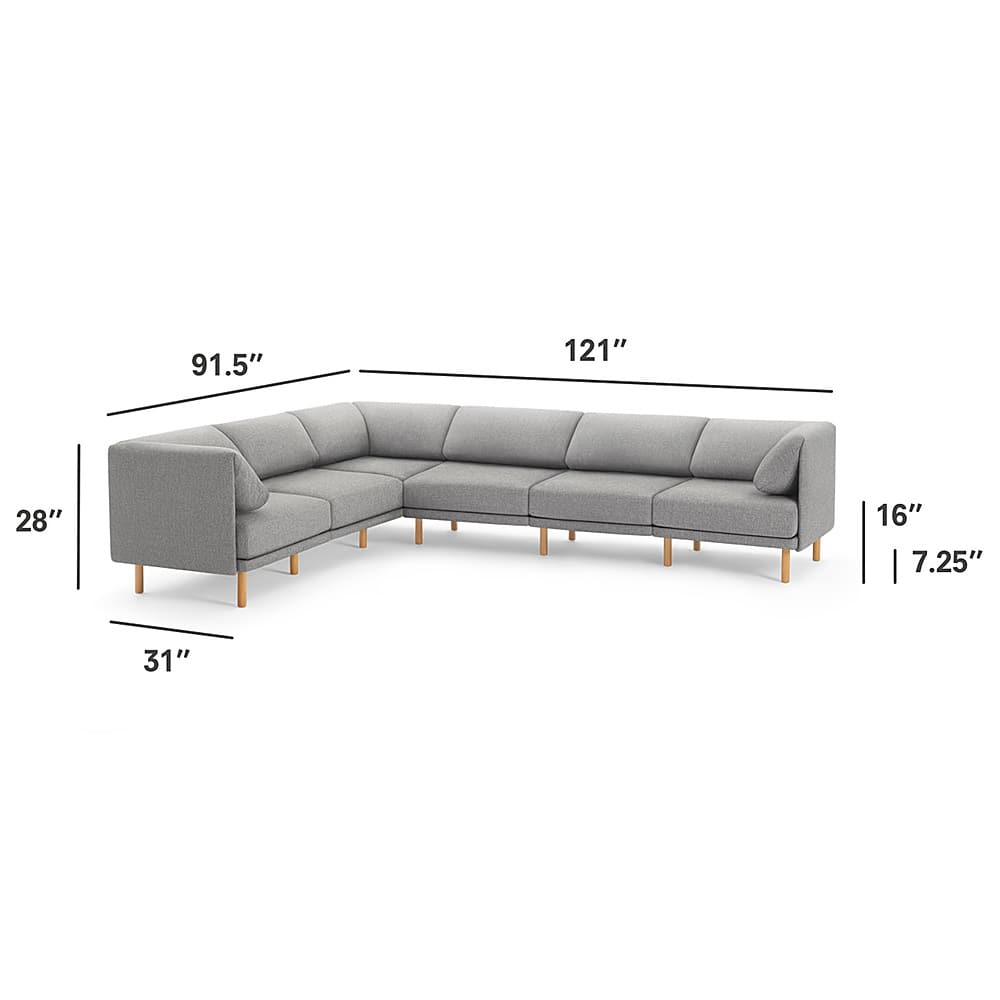 6 seat l online shaped sectional