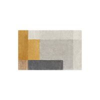 Burrow - Block Party Rug  5' x 8' - Gray & Yellow - Front_Zoom