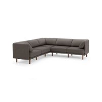 Burrow - Contemporary Range 5-Seat Sectional - Heather Charcoal - Front_Zoom