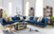 Alt View Zoom 2. Burrow - Contemporary Range 4-Seat Sofa with Attachable Ottoman - Navy Blue.