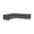 Front Zoom. Burrow - Contemporary Range 6-Seat Sectional - Heather Charcoal.