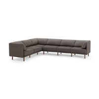 Burrow - Contemporary Range 6-Seat Sectional - Heather Charcoal - Front_Zoom