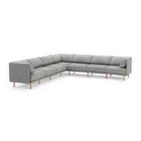 Burrow - Contemporary Range 7-Seat Sectional - Stone Gray - Front_Zoom