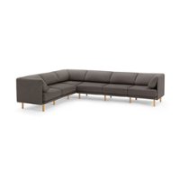 Burrow - Contemporary Range 6-Seat Sectional - Heather Charcoal - Front_Zoom