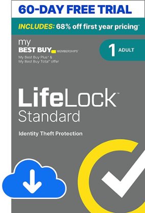 LifeLock - Standard Identity Theft Protection Individual Plan for 60 Days, auto-renews at $39.99 for first year