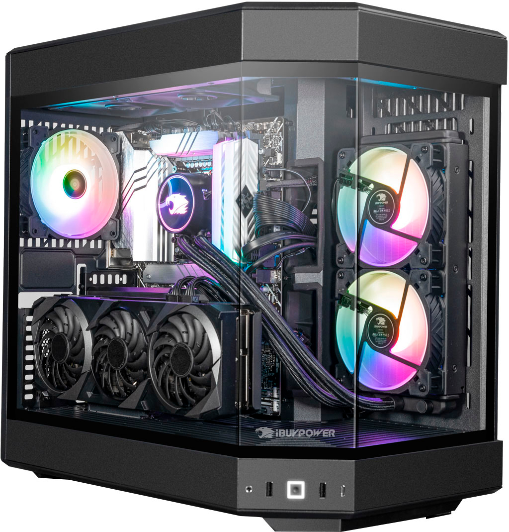 Angle View: CyberPowerPC - Gamer Master Gaming Desktop - AMD Ryzen 5 5500 - 16GB Memory - AMD Radeon RX 6500 XT 4GB - 1TB SSD - Black