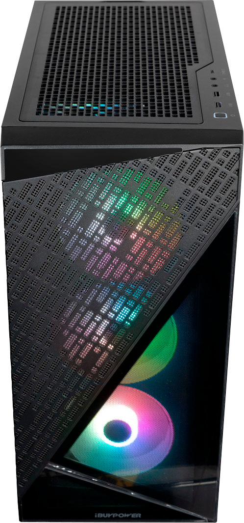 Back View: iBUYPOWER - SlateMesh Gaming Desktop – Intel Core i9-13900KF – 32GB Memory – NVIDIA GeForce RTX 3070Ti 8GB – 1TB NVMe - Black