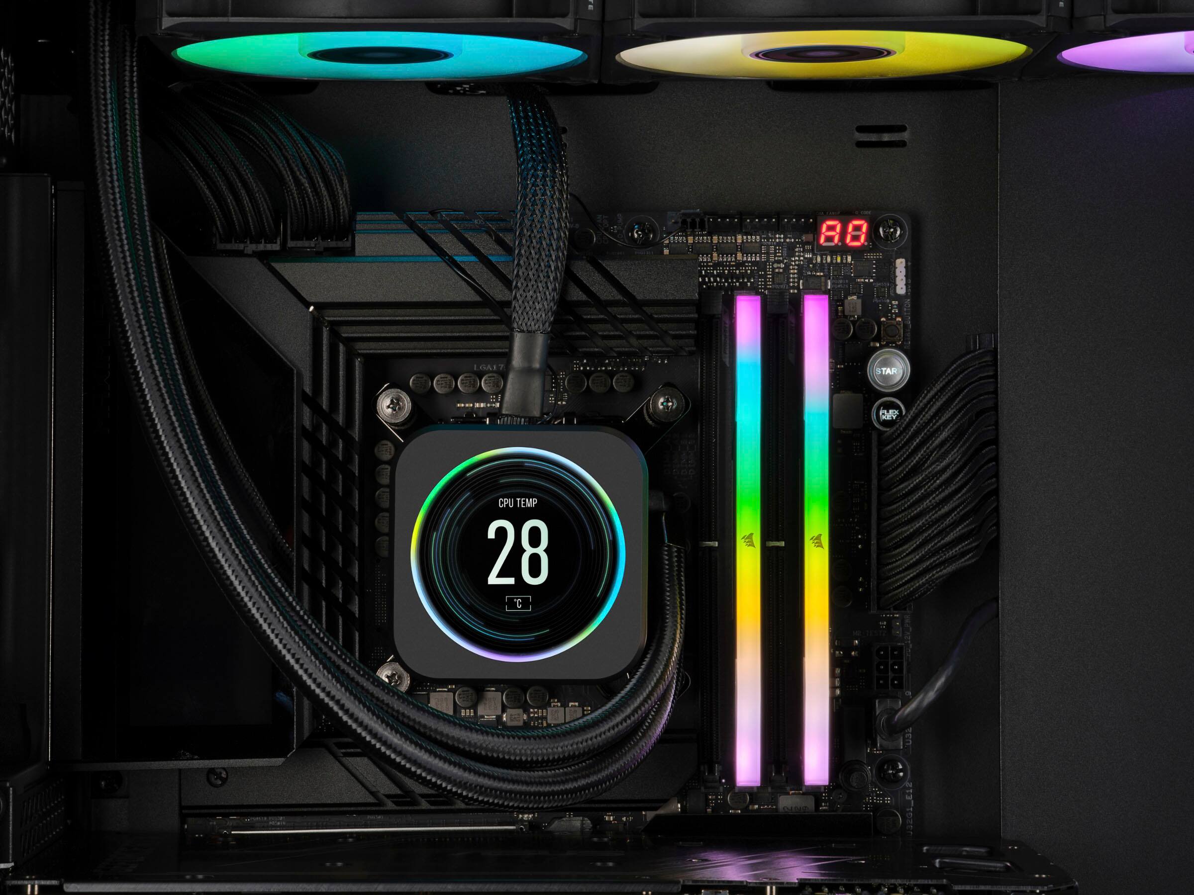 DDR5 Corsair Vengeance RGB Blanche - 32 Go (2 x 16 Go) 6000 MHz