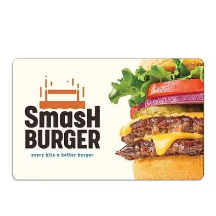 Front. Smashburger - $50 Gift Card.