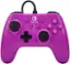 Front. PowerA - Wired Controller for Nintendo Switch - Grape Purple.