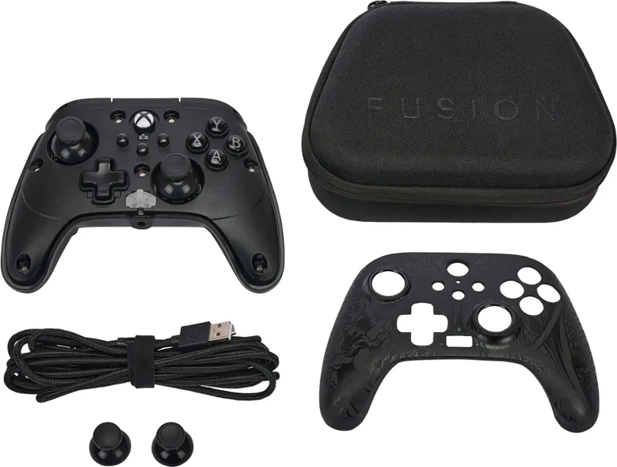Alt View 15. PowerA - FUSION Pro 3 Wired Controller for Xbox Series X|S - Midnight Shadow.