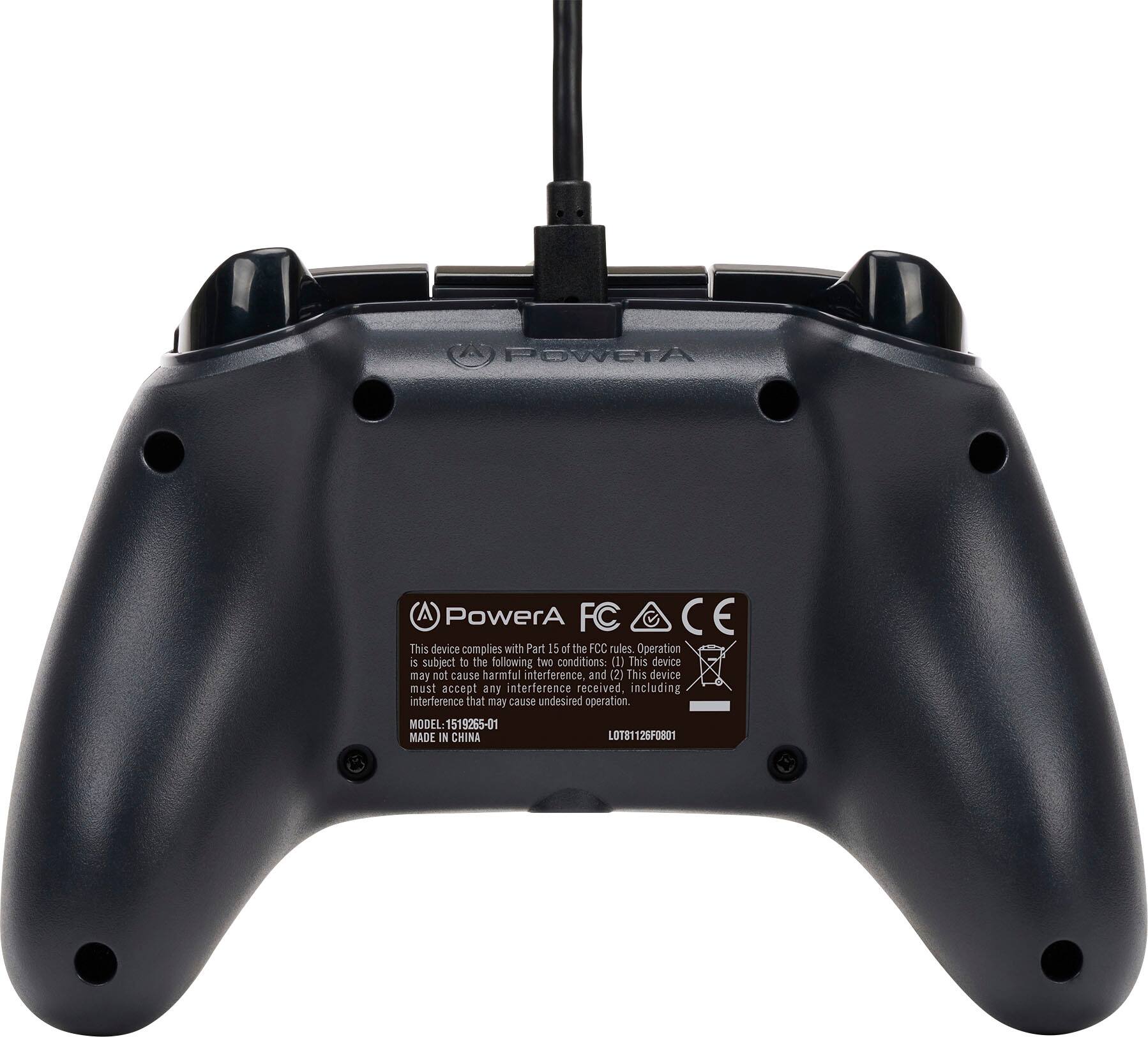 Back. PowerA - Wired Controller for Xbox Series X|S - Black.
