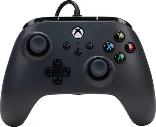 Front. PowerA - Wired Controller for Xbox Series X|S - Black.