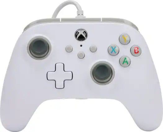 Front. PowerA - Wired Controller for Xbox Series X|S - White.
