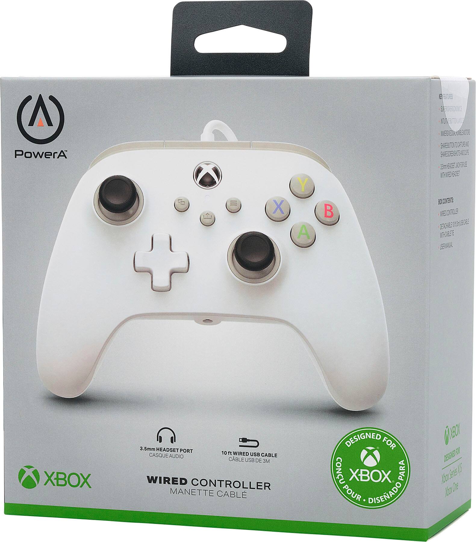 Alt View 18. PowerA - Wired Controller for Xbox Series X|S - White.