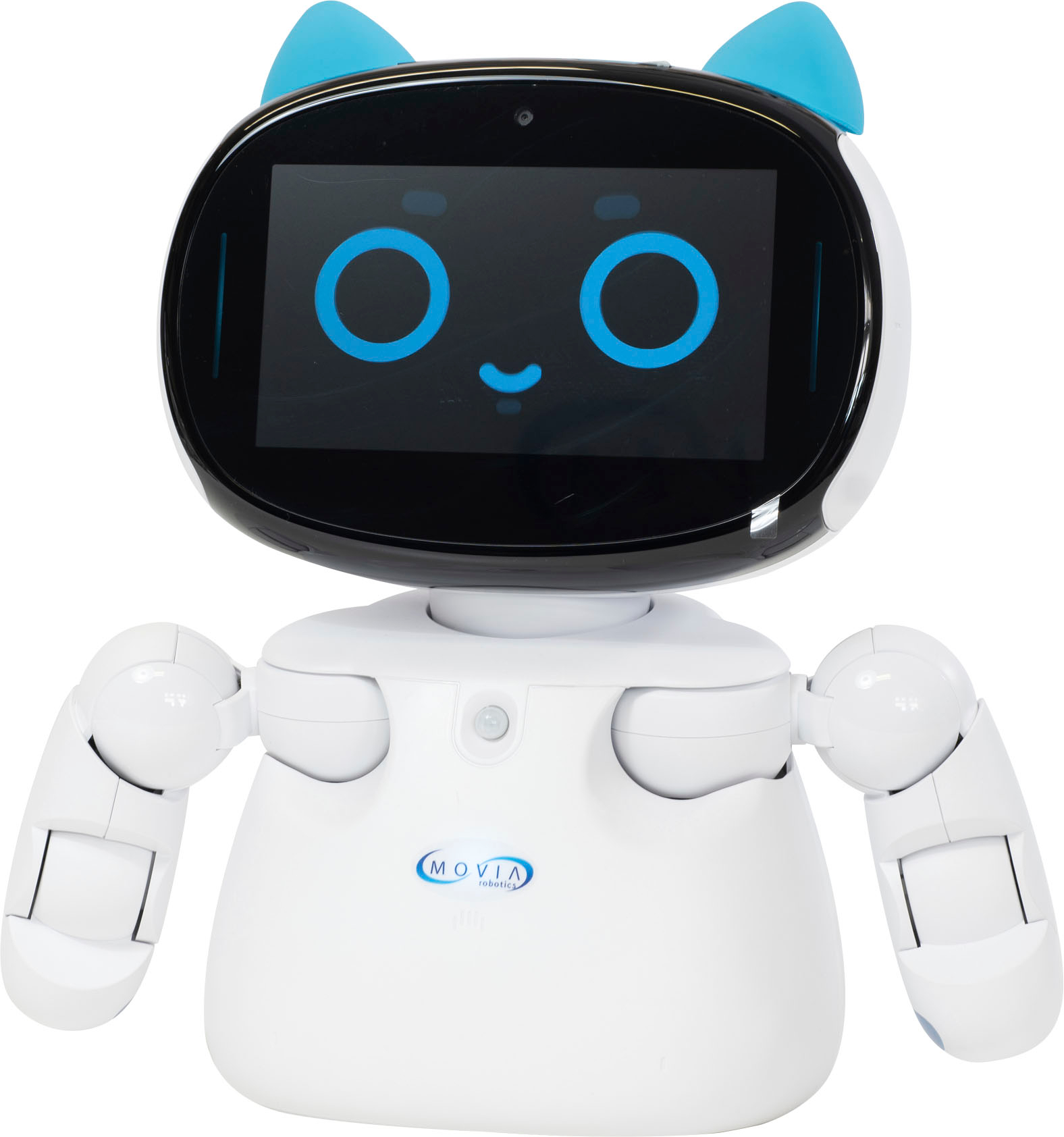 Left View: Movia - HomePal Robot-Assisted Learning Instruction for the Home - White