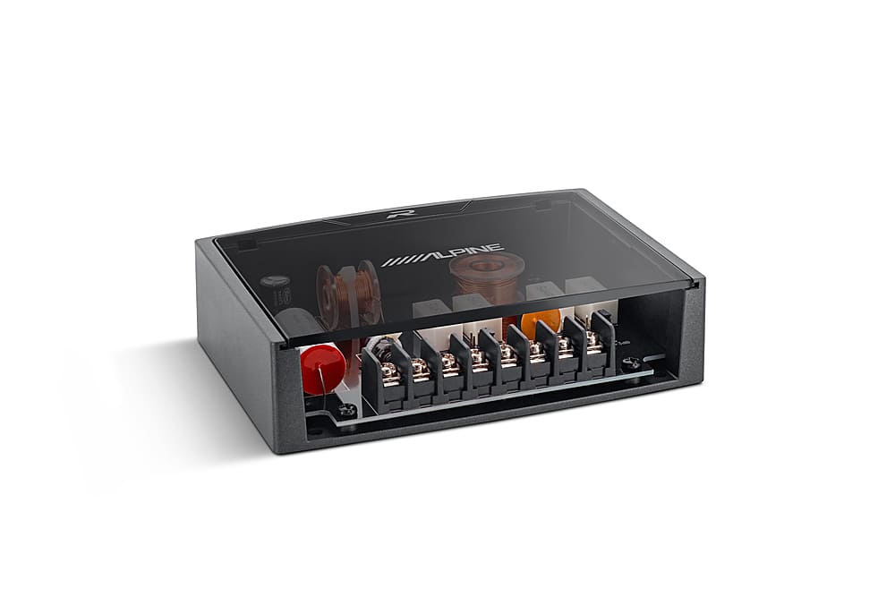 Angle. Alpine - R-Series 6.5" 3-Way Hi-Resolution Component Pro Car Speakers with Glass Fiber Reinforced Cone (Pair) - Black.