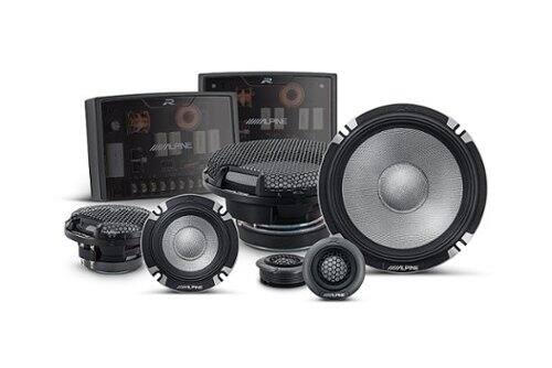 Alpine - R-Series 6.5" 3-Way Hi-Resolution Component Pro Car Speakers with Glass Fiber Reinforced Cone (Pair) - Black