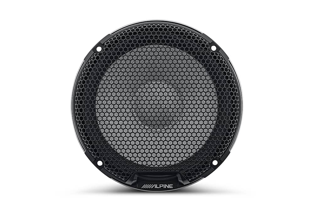 Alt View 12. Alpine - R-Series 6.5" 3-Way Hi-Resolution Component Pro Car Speakers with Glass Fiber Reinforced Cone (Pair) - Black.