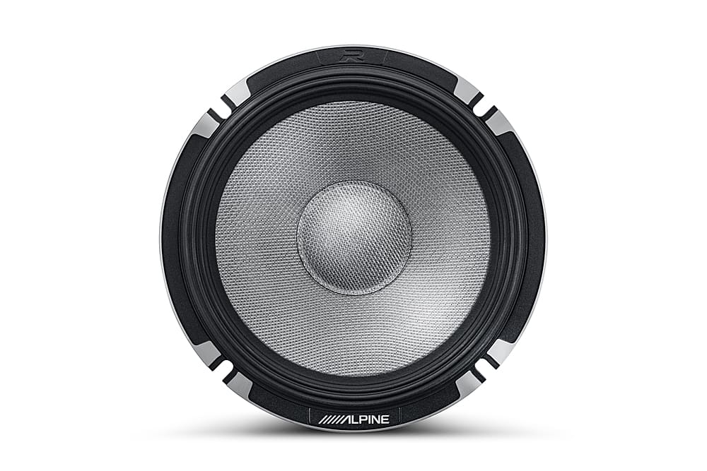 Alt View 15. Alpine - R-Series 6.5" 3-Way Hi-Resolution Component Pro Car Speakers with Glass Fiber Reinforced Cone (Pair) - Black.