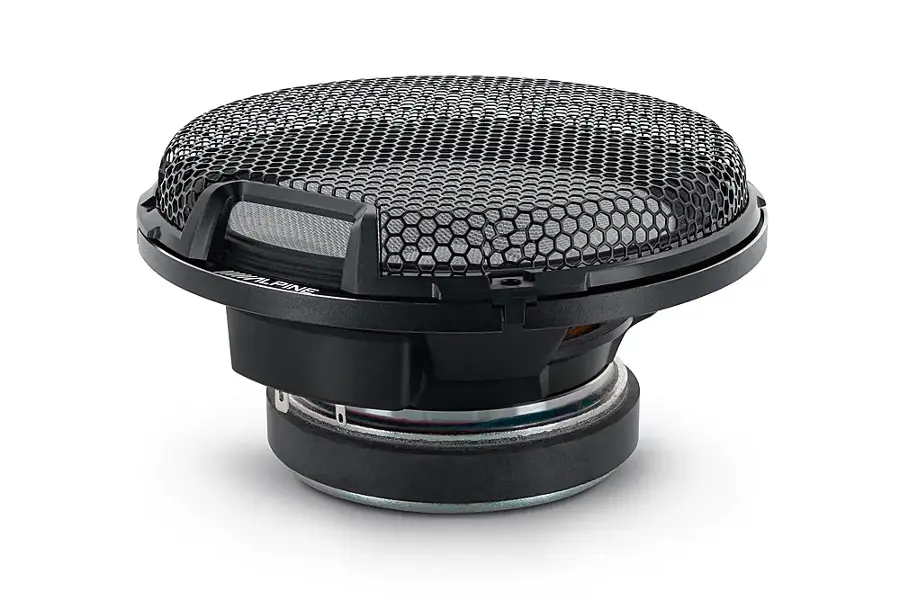 Alt View 16. Alpine - R-Series 6.5" 3-Way Hi-Resolution Component Pro Car Speakers with Glass Fiber Reinforced Cone (Pair) - Black.