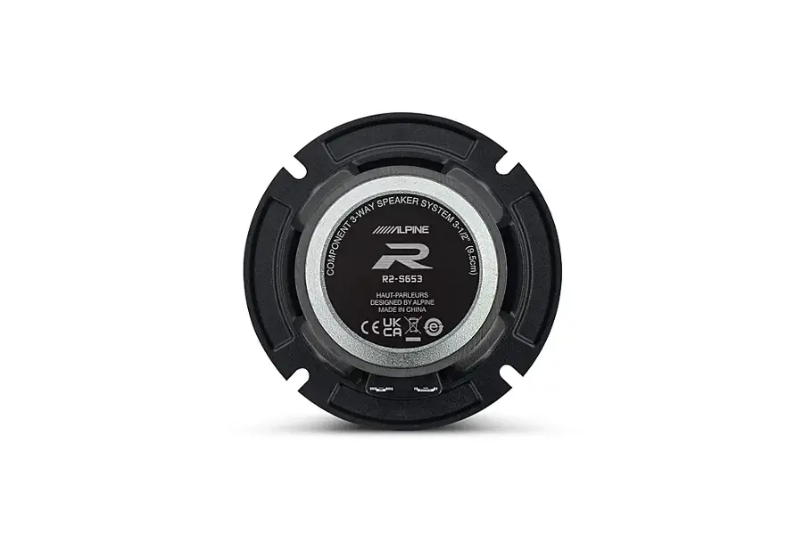 Alt View 18. Alpine - R-Series 6.5" 3-Way Hi-Resolution Component Pro Car Speakers with Glass Fiber Reinforced Cone (Pair) - Black.