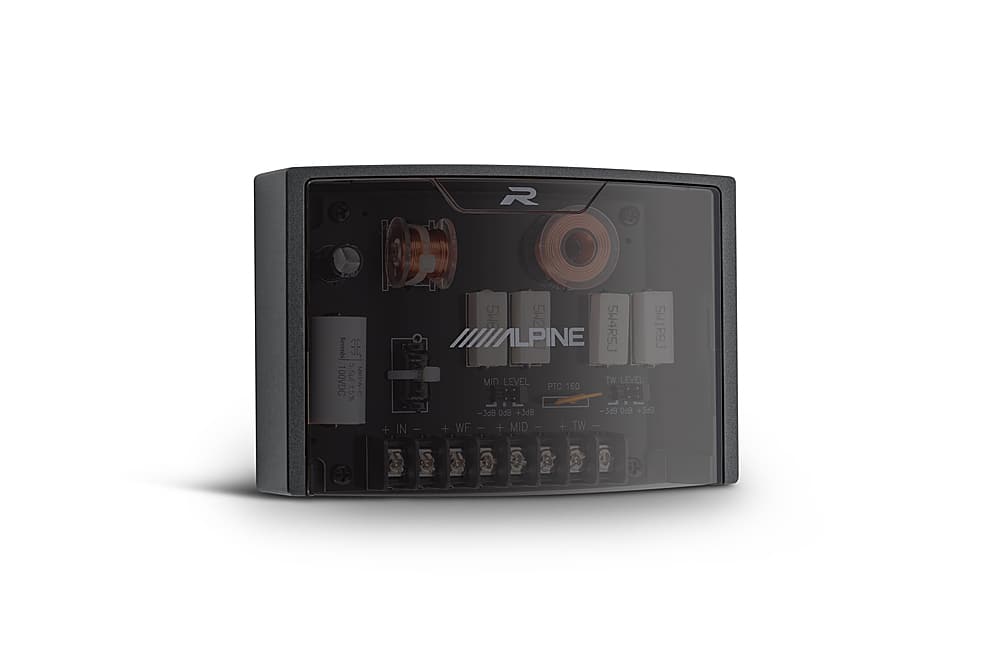 Alt View 20. Alpine - R-Series 6.5" 3-Way Hi-Resolution Component Pro Car Speakers with Glass Fiber Reinforced Cone (Pair) - Black.