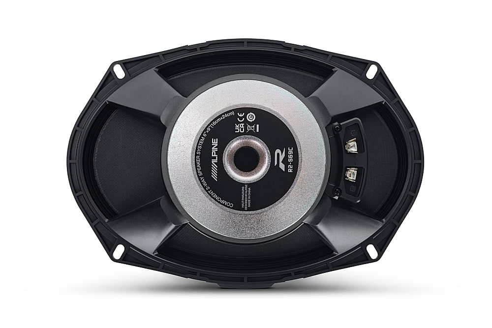Alt View 13. Alpine - R-Series 6x9" 2-Way Hi-Resolution Component Pro Car Speakers with Glass Fiber Reinforced Cone (Pair) - Black.