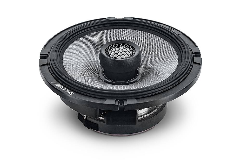 Angle. Alpine - R-Series 6.5" 2-Way Hi-Resolution Coax Car Speakers with Glass Fiber Reinforced Cone (Pair) - Black.
