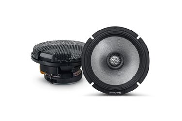 Alpine - R-Series 6.5" 2-Way Hi-Resolution Coax Car Speakers with Glass Fiber Reinforced Cone (Pair) - Black - Front_Zoom