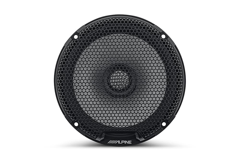 Left View: Alpine - R-Series 6.5" 2-Way Hi-Resolution Coax Car Speakers with Glass Fiber Reinforced Cone (Pair) - Black