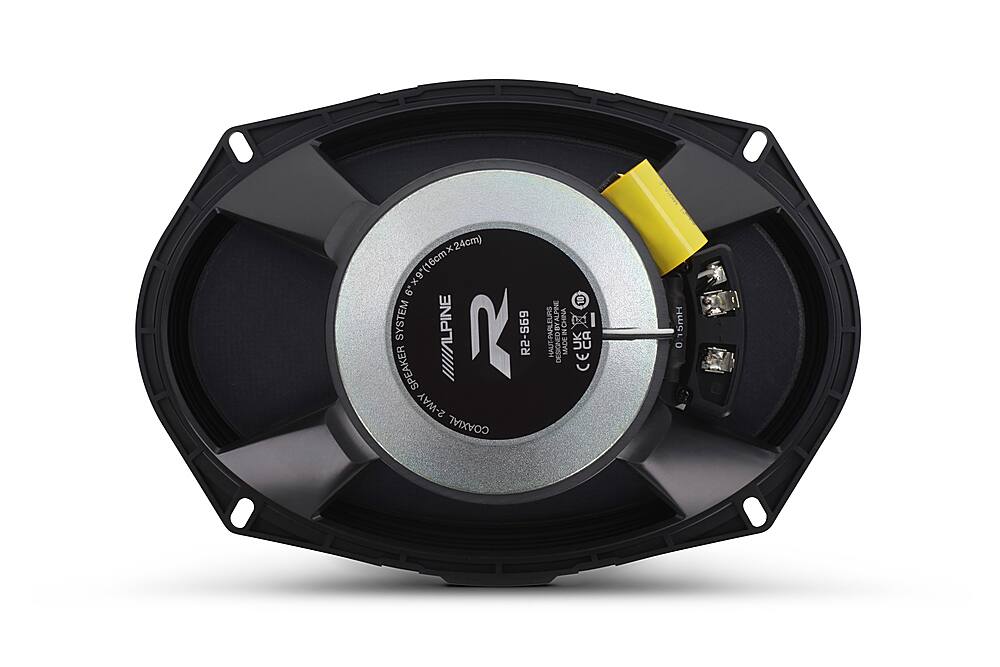 Alt View 13. Alpine - R-Series 6x9" 2-Way Hi-Resolution Coax Car Speakers with Glass Fiber Reinforced Cone (Pair) - Black.