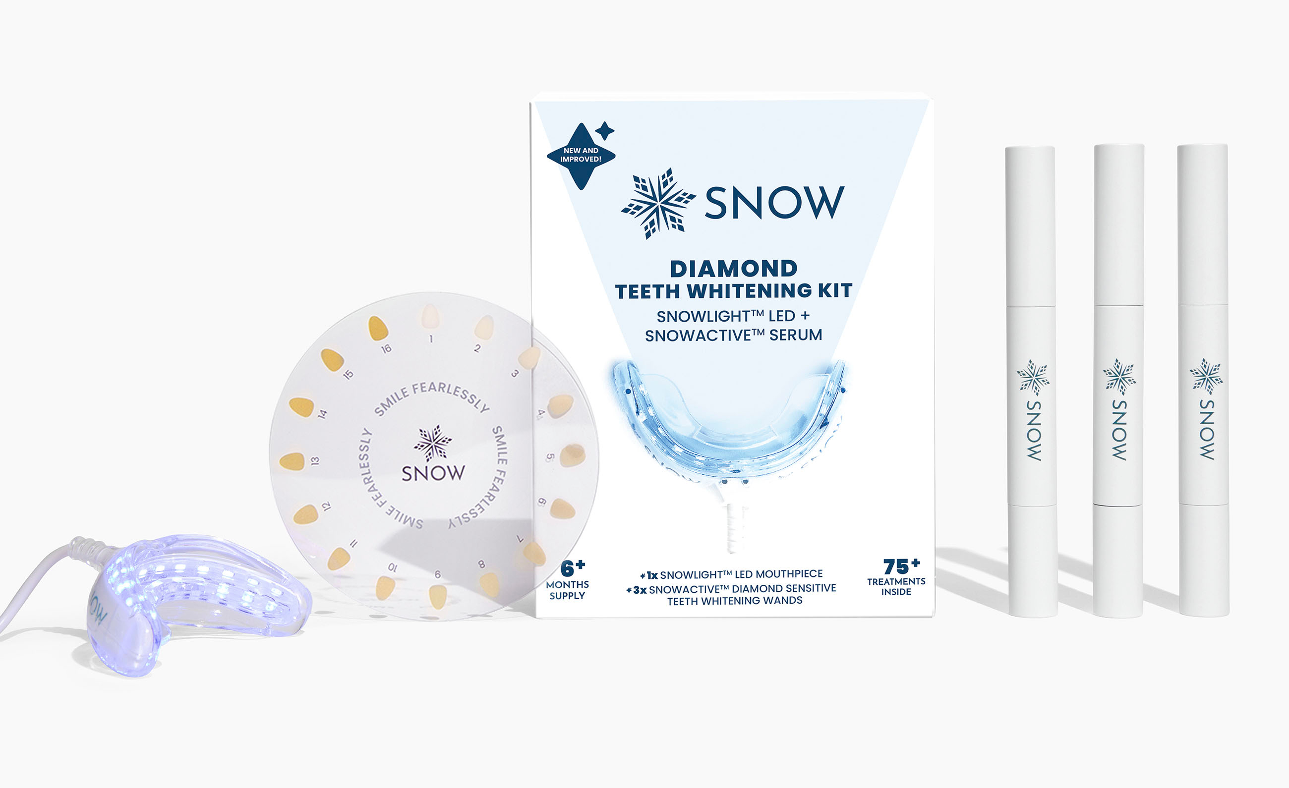 Angle View: Snow - Wireless Teeth Whitening System - Black