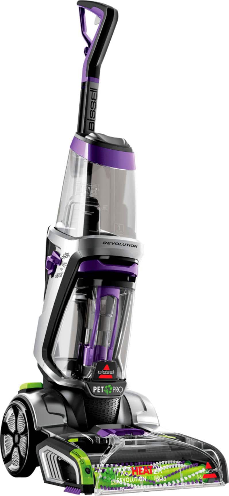 Angle. BISSELL - ProHeat 2X Revolution Pet Pro Plus Corded Upright Carpet Deep Cleaner - silver/purple.