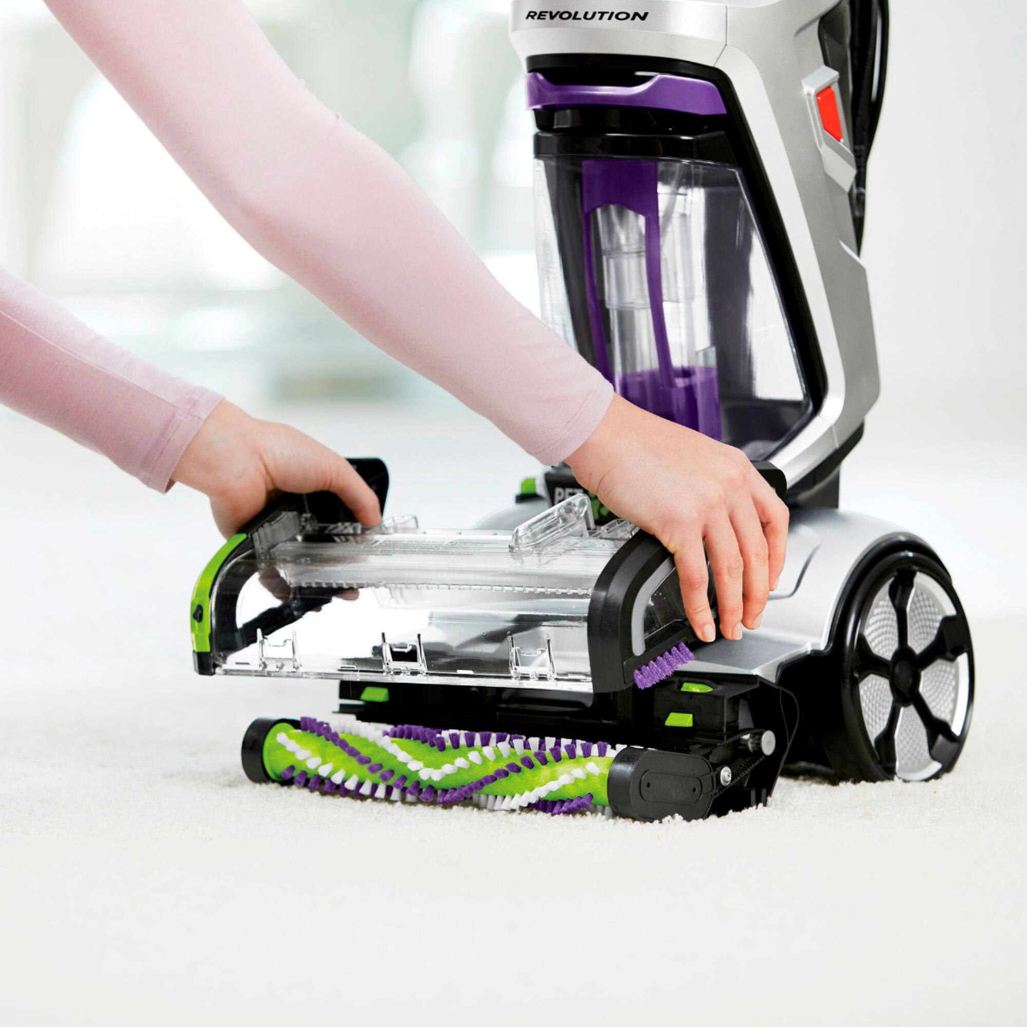 Alt View 18. BISSELL - ProHeat 2X Revolution Pet Pro Plus Corded Upright Carpet Deep Cleaner - silver/purple.