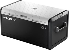 Dometic - CFX3 Portable Refrigerator and Freezer, Powered by AC/DC or Solar - Gray/Black - Front_Zoom