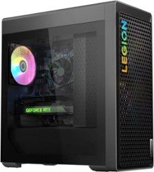 Lenovo - Legion Tower 5 AMD Gaming Desktop - AMD Ryzen 5-7600 - 16GB Memory - NVIDIA RTX 3060 12GB LHR - 512GB SSD - Storm Gray - Front_Zoom