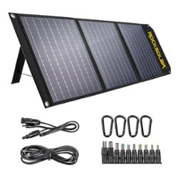 Rocksolar - Foldable 60W Solar Panel - Black - Front_Zoom