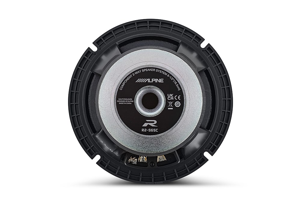 Alt View 11. Alpine - R-Series 6.5" 2-Way Hi-Resolution Component Car Speakers with Glass Fiber Reinforced Cone (Pair) - Black.