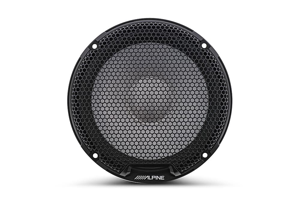 Left. Alpine - R-Series 6.5" 2-Way Hi-Resolution Component Car Speakers with Glass Fiber Reinforced Cone (Pair) - Black.