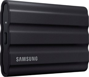 Samsung - Geek Squad Certified Refurbished T7 Shield 2TB External USB 3.2 Gen 2 Rugged SSD IP65 Water Resistant - Black - Front_Zoom