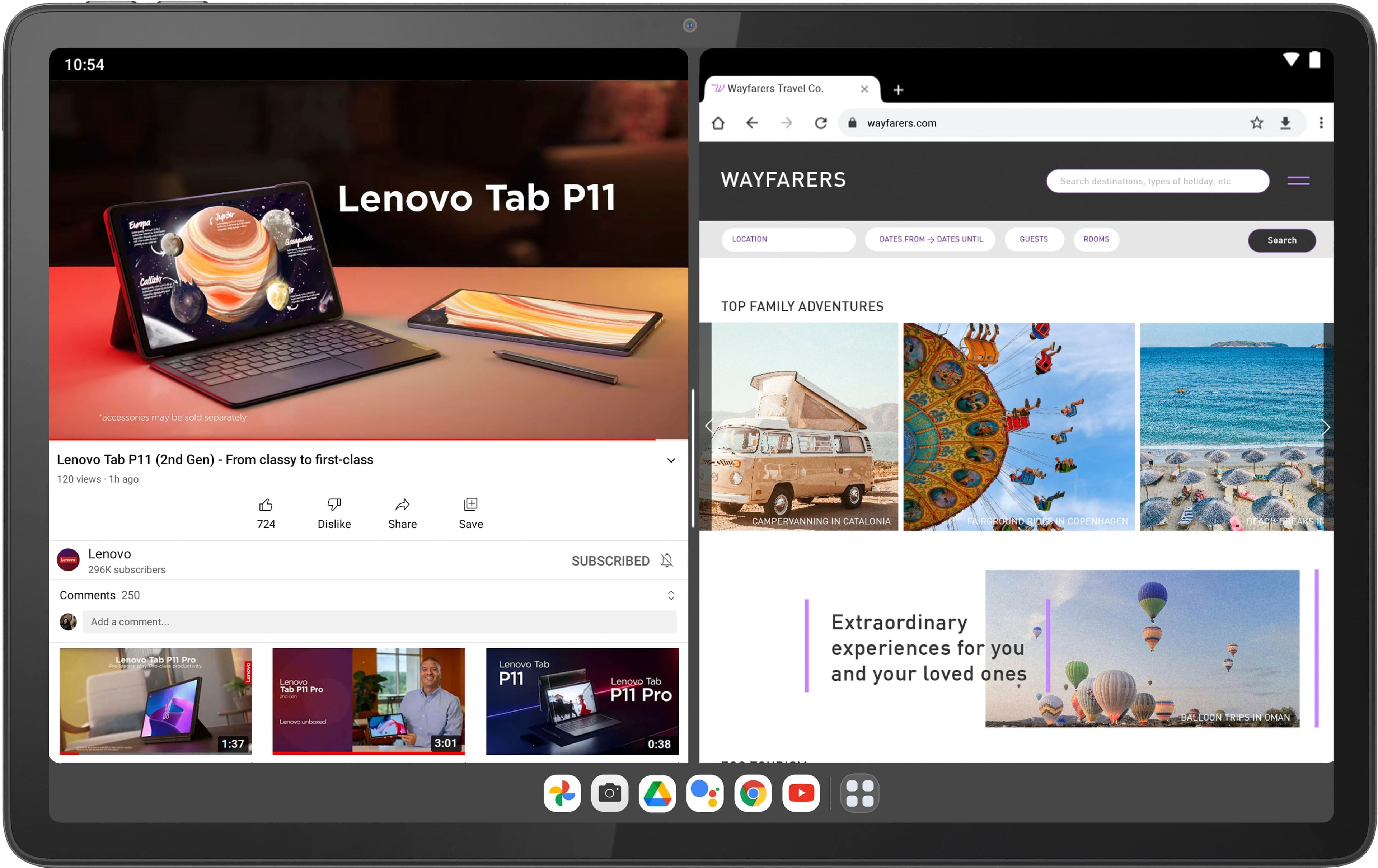 Alt View 14. Lenovo - Tab P11 2nd Gen - 11.5" Tablet - 128GB - Storm Grey.